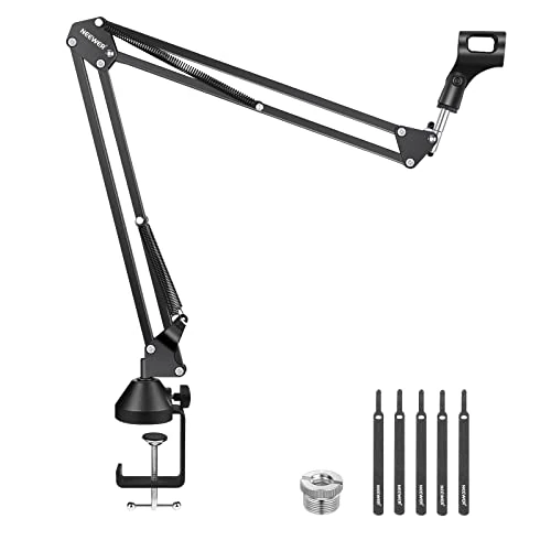 Oferta limitada: NEEWER Soporte Brazo de Micrófono Soporte Brazo Suspensión Tijera de Micro con Tornillo de 3/8" a 5/8" y Ataduras de Cable Compatible con Blue Yeti Snowball Yeti X Quadcast etc Carga Máx 1,5kg(Negro) de 20.99 € a 20.99 € (ahorro 0.00%)