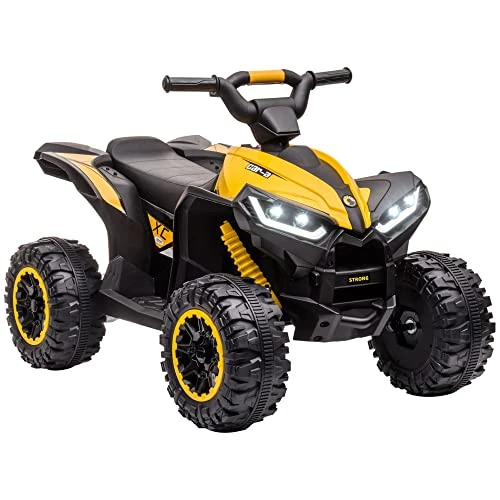 Offerta a tempo: HOMCOM Quad Elettrico per Bambini 3-5 Anni 12V ATV con Doppi Motori Giallo - 5% da 139.95 € a 132.95 €