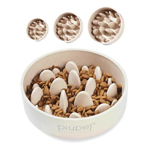 Tijdelijke aanbieding: PiuPet® Anti-Schrokbak Hond 1,4L - Langzame Voerbak Puppy & Grote Honden | Duurzame bamboevezel slingerbak van 21x21x6 cm, Vaatwasserbestendig, antislip en ideaal voor gezonde spijsvertering van 22.98 € naar 22.98 € (0.00% korting)