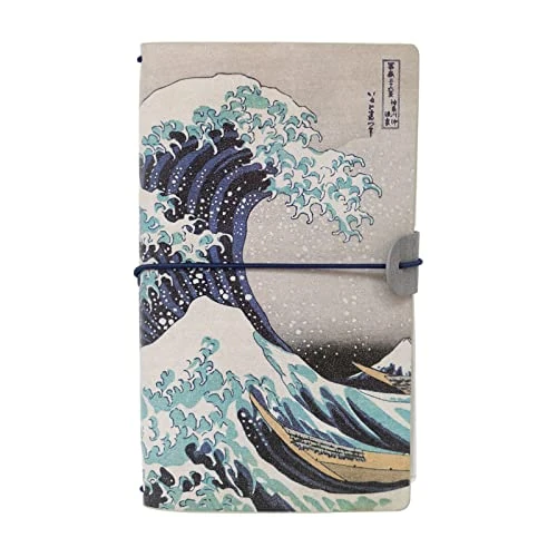 Lederen Notitieboek Hokusai - Reisnotitieboek - Dagboek - Accessoires Kokonote