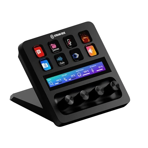 Limitiertes Angebot: Elgato Stream Deck +, Audiomixer, Live-Produktion und Studio-Controller für Content Creators, Streaming, Gaming, mit anpassbarer Touch-Leiste, Drehreglern und LCD-Tasten, für Mac und PC von 229.99 EUR auf 163.72 EUR (Spare 29%)
