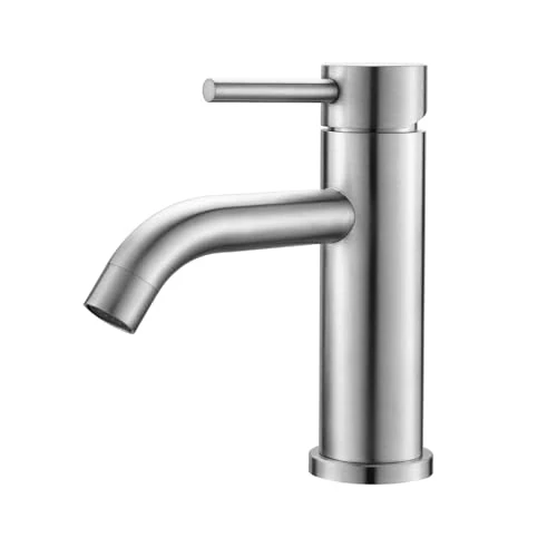 Limited-time offer: Ibergrif Bathroom Basin Mixer Taps Single Lever, Brushed Nickel Stainless Steel, Grey M11003A from 29.09 GBP to 29.09 GBP (save 0%)