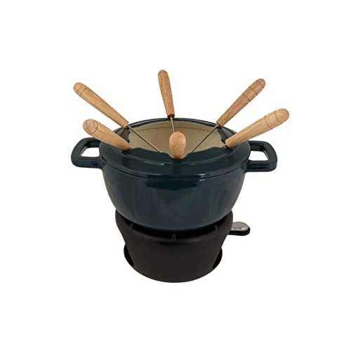 Zeitlich begrenztes Angebot: Cosy & Trendy Fondue-Set aus Gusseisen, für 6 Personen, Reiher-Grün, D18 cm von 33.33 € auf 33.33 € (0.00% Rabatt)