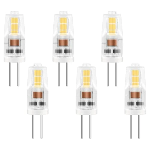 Offre limitée : Caldarax 6 Pack Ampoule G4 LED 2W, AC/DC 12V, Équivalent 20W Lampes Halogène, Blanc Neutre 4000K, 200LM, G4 Ampoule à Économie D'énergie, pour Lustre de Hotte Aspirante, Non Dimmable de 10.99 € à 10.99 € (0.00% de remise)