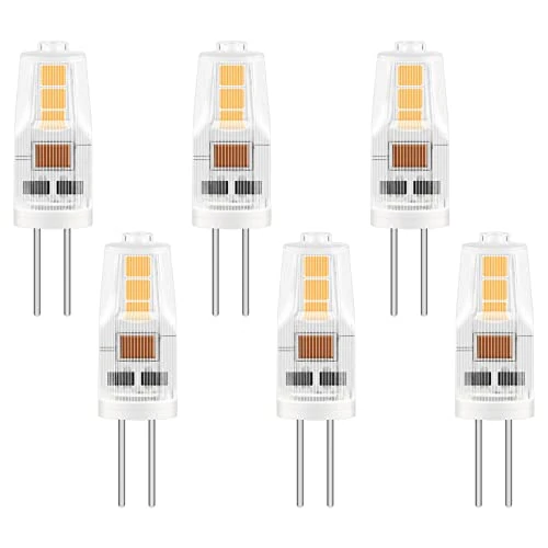 Offerta a tempo: Caldarax 6 Pezzi G4 LED Lampadina 2W, AC/DC 12V, Equivalenti a 20W Lampada Alogena, Bianco Caldo 3000K, 200LM, Non Dimmerabile, Risparmio Energetico a LED, per Cappe, Lampadari - 0.00% da 10.99 € a 10.99 €