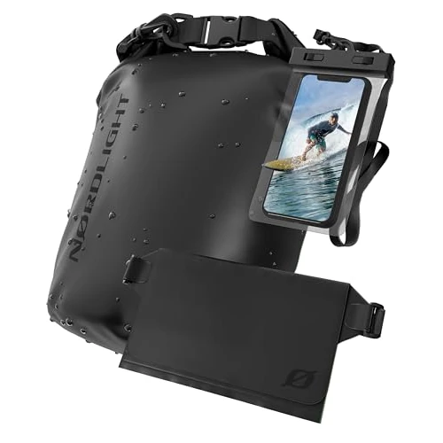 Zeitlich begrenztes Angebot: Nordlight wasserdichte Tasche 3er Set (Schwarz) - Dry Bag 30l + wasserdichte Handyhülle + wasserdichte Hüfttasche | IPX8 Schutz | Mit Verstellbaren Gurten Für Strand, Stand Up Paddling von 24.99 € auf 21.24 € (15% Rabatt)
