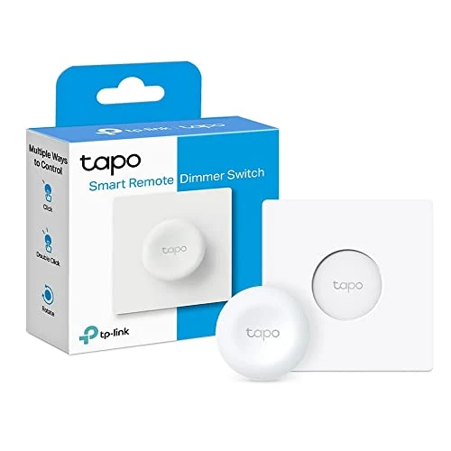 TP-Link Tapo S200D Smart Remote Dimmer Switch, Smart Button, Benutzerdefinierte Aktionen, Felixible Montage Und Steuerung, Lange Batterielebensdauer. Smart Hub Tapo H100 Erforderlich