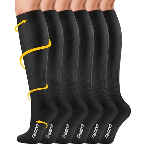 Offre limitée : CAMBIVO Bas de Contention Femme Homme 3Paires, Chaussettes de Compression 20-30mmHg, Chaussette Contention Classe 2, pour Circulation Sanguine, Course a Pied, Voyage Avion, Sport, Running, Infirmiere de 27.99 € à 27.99 € (0.00% de remise)