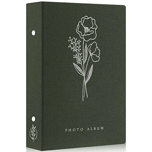 Offre limitée : Lanpn Album Photo 10x15 300 Pochette, Lin Tissu Album pour Horizontal Photos Vert de 19.99 € à 19.99 € (0.00% de remise)