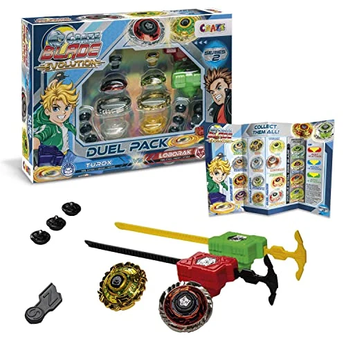 Oferta limitada: CRAZE Blade Peonzas de Batalla Turox Loborak Evolution Pack 2 Peonzas de Competición con Lanzadores Trompo con Punta Giratoria Peonzas Niños Multicolor de 22.99 € a 22.99 € (ahorro 0.00%)