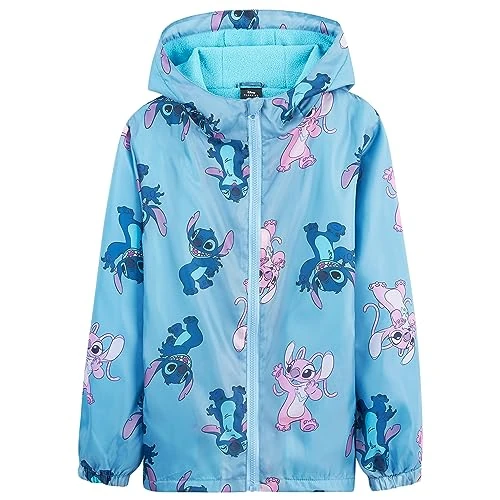 Offerta a tempo: Disney Stitch Impermeabile Bambina - Giacca Antipioggia per Bambine e Ragazze 4-14 Anni Giacca Bimba con Rivestimento in Pile Abbigliamento Bambina Angel Stitch (Blu, 9-10 anni) - 20% da 31.49 € a 25.19 €