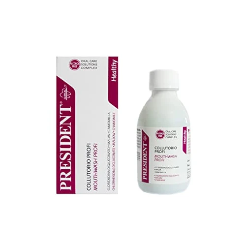 President - COLLUTORIO Liquido PROFI con Clorexidina, Previene e Contrasta la Placca, Carie e Gengiviti - 200 ml