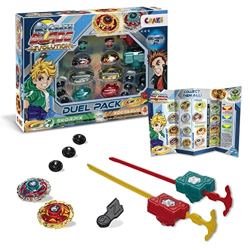 Oferta limitada: CRAZE Blade Peonzas de Batalla Skorpix Xoctarus Evolution Pack 2 Peonzas de Competición con Lanzadores Trompo con Punta Giratoria Peonzas Niños Multicolor de 23.99 € a 23.99 € (ahorro 0.00%)