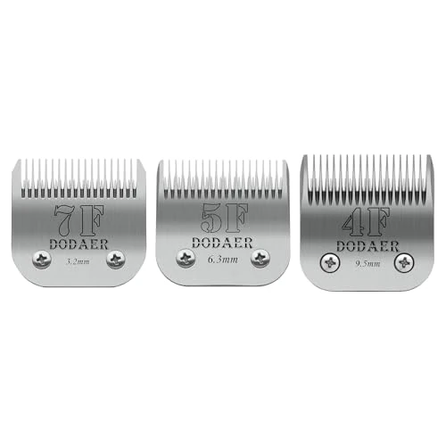 Zeitlich begrenztes Angebot: 7F/5F/4F Keramikklingen für Hundehaarschneider,kompatibel mit Moser 45-50/Heiniger/Andis/Oster A5/Wahl KM10 Series,3 Stück von 69.99 € auf 59.49 € (15% Rabatt)