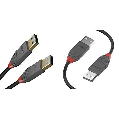 Offerta a tempo: Lindy Cavetto USB 3.0 e 2.0 Anthra Line, Tipo A/A Maschio — 35% da 14,46 € a 9,42 €