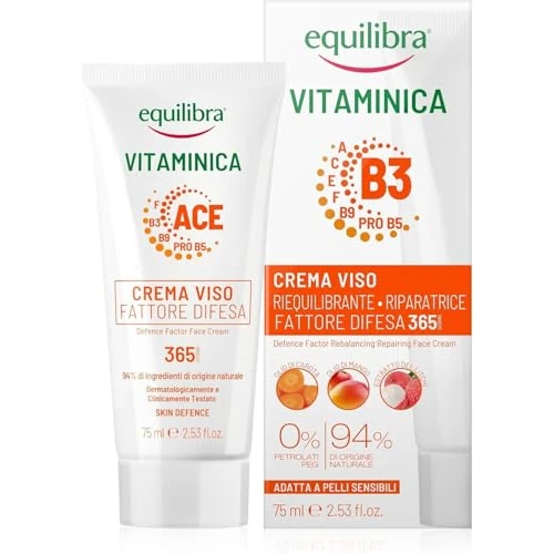 Equilibra Crema facial para factor de protección facial, con complejo multivitamínico, alta concentración, aceite de raíz y mango, extracto de lichi, defiende y protege la piel facial 365 días al año