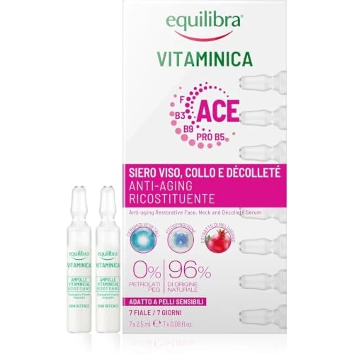 Oferta limitowana: Równowaga twarzy, Ampułki witaminowe regenerujące, Serum do twarzy z kompleksem wielowitaminowym o wysokim stężeniu,Ceramidy roślinne i Fitosfingozyny, działanie regenerujące, 7x2,5 ml z 102.62 zł na 102.62 zł (oszczędź 0.00%)