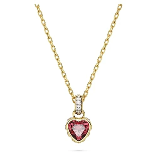 Swarovski Pendente Stilla, Cuore, Rosso, Placcato color oro