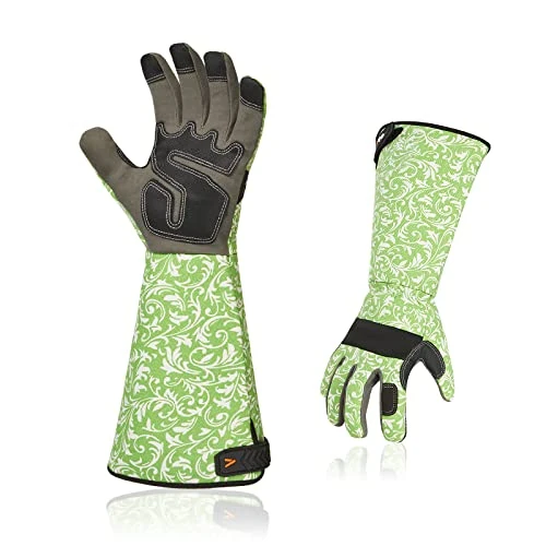 Tijdelijke aanbieding: Vgo... GA7476 Werkhandschoenen voor dames, doornenbestendig, met waterafstotende handpalm, van geitenleer, multifunctionele touchscreen-handschoenen voor opslag, tuin, 1 paar van 24.99 EUR naar 17.99 EUR (korting 28%)