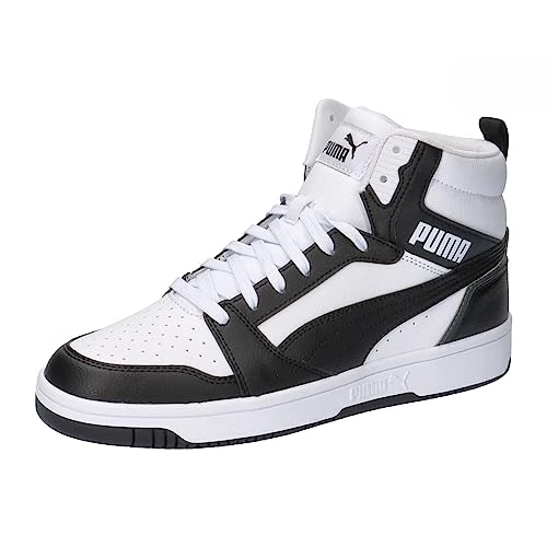 PUMA Unisex Rebound V6 Turnschuhe, Puma White Puma Black Shadow Gray Puma White, 46 EU
