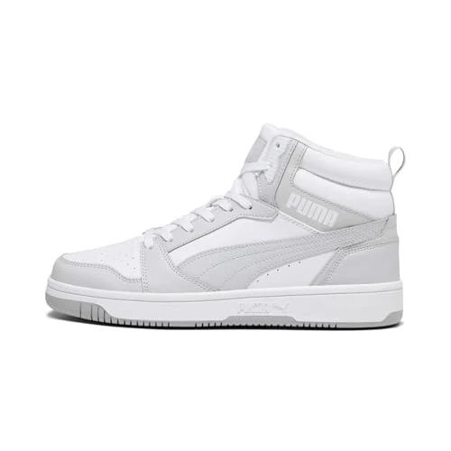 Offerta a tempo: PUMA Rebound V6, Scarpe da ginnastica Unisex - Adulto, White Ash Gray, 48.5 EU - 32% da 74.95 € a 50.92 €