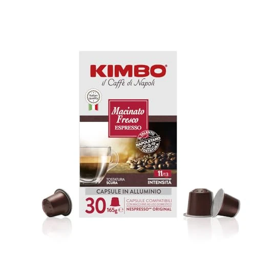 Offerta a tempo: Kimbo 30 Capsule Caffè Compatibili Nespresso®, Macinato Fresco - 5% da 7.49 € a 7.10 €
