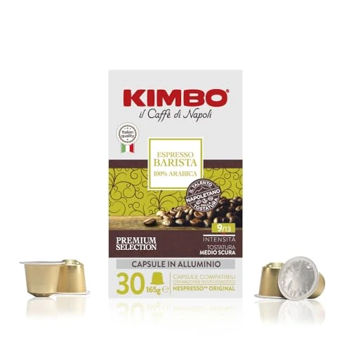 Offerta a tempo: Kimbo Capsule Compatibili Nespresso* Original in Alluminio - 30 Capsule - Espresso Barista 100% Arabica - 25% da 9.99 € a 7.49 €