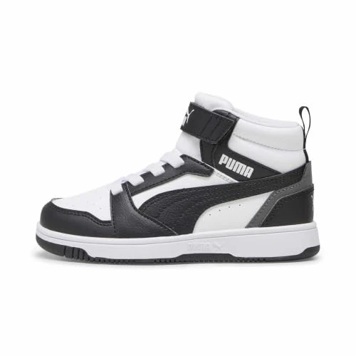 Oferta limitada: PUMA Puma Rebound V6 Mid AC+ PS, Zapatillas Unisex niños, Puma White Puma Black Shadow Gray, 28 EU de 49.95 € a 39.01 € (ahorro 22%)