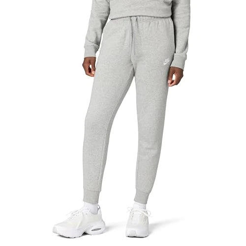 NIKE DQ5191-063 W NSW Club FLC MR Pant STD Pants Damen DK Grey Heather/Weiß Größe XL-S