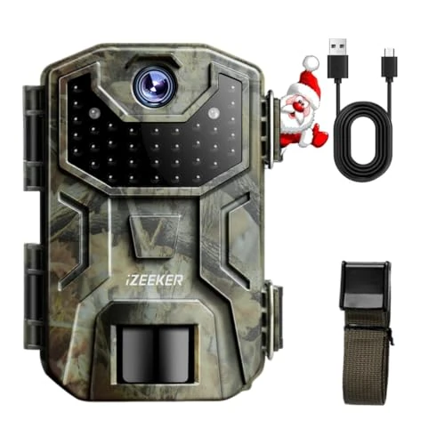 Offerta a tempo: iZEEKER Fototrappola, 36MP HD Fotocamera Caccia con LED Infrarossi Invisibili 940nm, Visione Notturna Attivata dal Movimento, Senza Wi-Fi, IP66 Impermeabile per Monitoraggio Fauna Sicurezza Interna - 5% da 39.99 € a 37.99 €