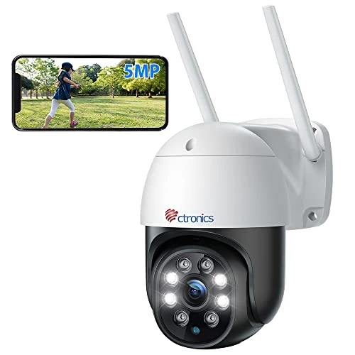 Oferta limitada: Ctronics Cámara Vigilancia WiFi Exterior 5MP PTZ de 59.99 € a 59.99 € (ahorro 0.00%)