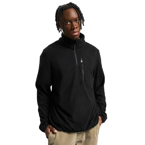 Offerta a tempo: Brandit Fleece Troyer, Uomo, Black, S - 0.00% da 39.99 € a 39.99 €