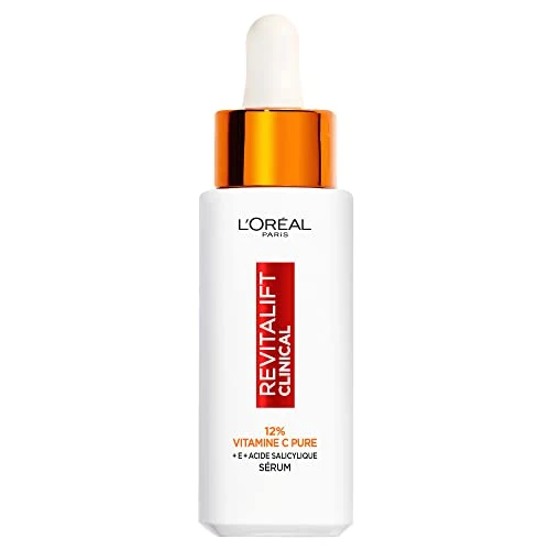 Oferta limitowana: L'Oréal Paris Serum 12% Czysta witamina C + kwas salicylowy + witamina E - przeciwutleniacz i przeciwstarzeniowy - nieregularny odcień, pory i drobne linie - butelka UV - Revitalift Clinical - 30 ml z 38.82 zł na 38.82 zł (oszczędź 0.00