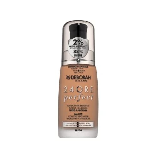 Offerta a tempo: Deborah Milano - Fondotinta Liquido 24 Ore Perfect Idratante SPF 20, N.4 Apricot, 30.0 millilitro, 1 - 54% da 17.45 € a 8.00 €
