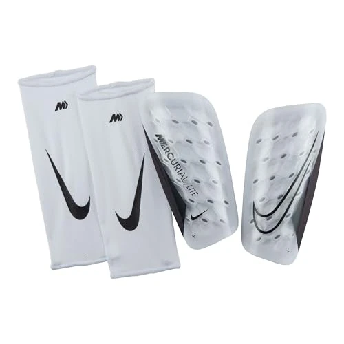 NIKE DN3611-100 NK MERC LITE - FA22 Shin guards Unisex Adult WHITE/WHITE/BLACK Size XS