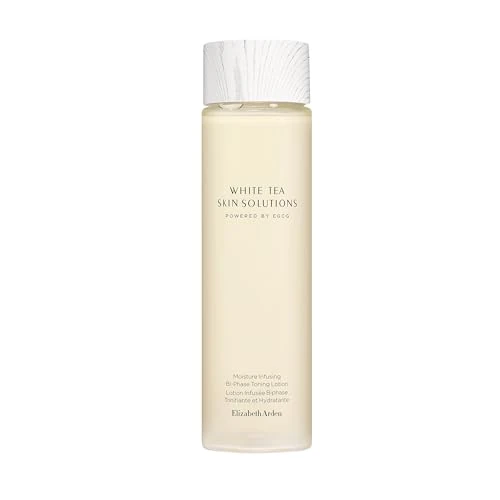 Offerta a tempo: Elizabeth Arden White Tea Skin Solutions Moisture Infusing Bi-Phase Toning Lotion, Tonico Bi-Fase per il Viso, Equilibra la Pelle, Dona Freschezza, con EGCG, per Tutti i Tipi di Pelle, 200 ml - 67% da 38.00 € a 12.50 €
