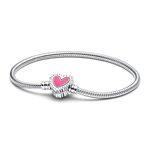 Tijdelijke aanbieding: Armbanden Vrouwen Momenten Slang Link Armband voor Kraal Charm, Armband Zilver 925 Met Pandora Kraal Charm, Valentijnsdag Moederdag Verjaardagscadeau van 19.99 EUR naar 19.99 EUR (korting 0%)