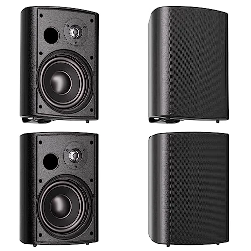 Oferta limitada: Herdio 6,5 Pulgadas Altavoces para el Exterior 800W Altavoces Interiores Impermeables Exterior de Altavoces estereofónicos Patio de Pared, Potente bajo, Todo Clima (4 Negros) de 188.59 € a 177.09 € (ahorro 6%)