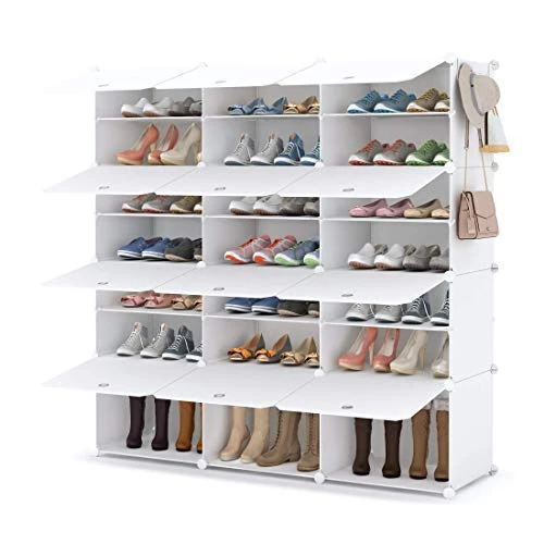 HOMIDEC Shoe Rack, 7 Levels Shoe Rack Entrance 42 Pairs Shoe Rack, Space Saving Slim Shoe Rack for Living Room, Bedroom