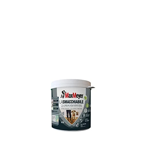 MAXMEYER Pintura de pared para interiores, para paredes sin manchas, la desmontable blanca 0,75 L