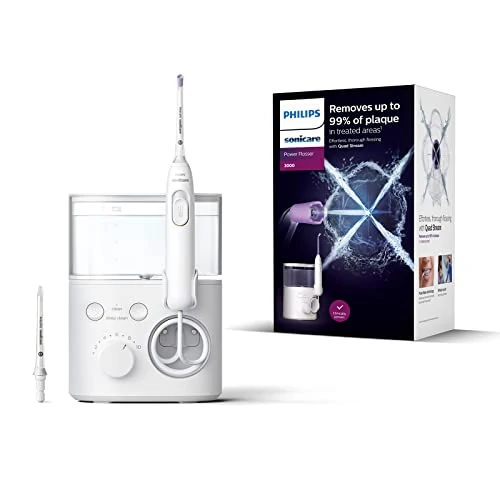 Philips Sonicare Power Flosser 3000 Dental Jet with Quad Stream Technology (Model HX3711/20)