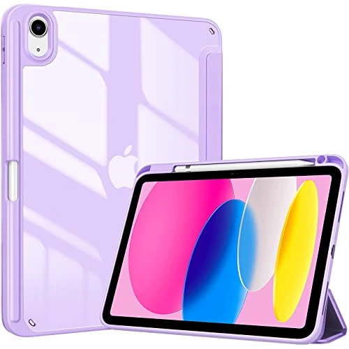 Offerta a tempo: ProCase Cover iPad 11 Generazione A16 11 Pollici 2025/iPad 10 Generazione 10,9 Pollici 2022,Custodia con Portapenna Auto Sonno/Veglia -Viola - 27% da 15.99 € a 11.71 €