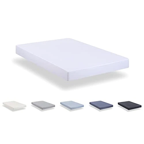 Todocama - Drap Housse réglable en Microfibre brossé Extra Doux. Lit 135 x 190/200 cm, Blanc