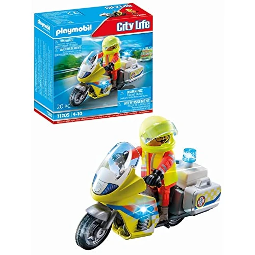 Offerta a tempo: PLAYMOBIL City Life 71205 Soccorritore con Moto, per Bambini dai 4 Anni in su, con dettagliati Accessori - 22% da 19.99 € a 15.69 €