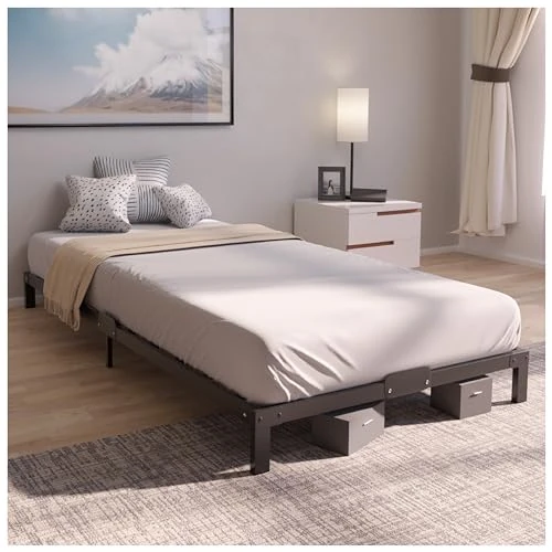 Oferta limitada: Dreamzie Cama 90x200 cm de Metal Negro, Altura 25cm – Somier Einzelbett con Montaje Fácil y Rápido, Estructura Estable y Diseño Elegante de 74.99 EUR a 74.99 EUR (ahorro 0%)