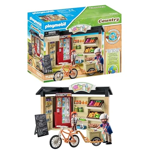 Offre limitee: Playmobil 71250 Boutique de la Ferme - Country - La Vie à la Ferme - La Gamme Petite Ferme Comprend Plus de 80% de matériaux recyclés ou biosourcés en Moyenne - Dès 4 Ans de 33.99 EUR a 19.78 EUR (economie 42%)