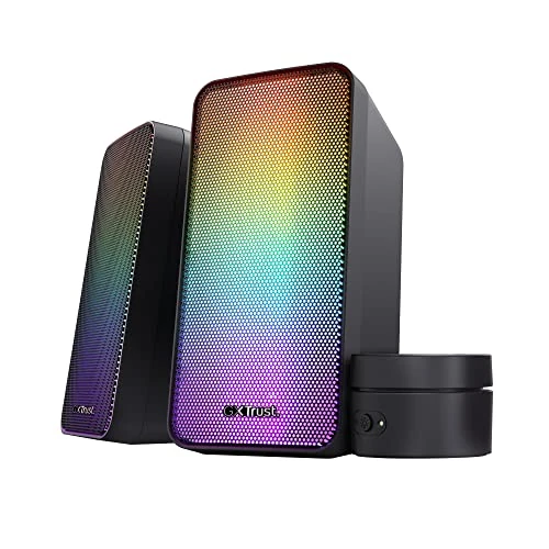 Offre limitée : GXTrust Wezz Enceinte PC Gamer 2.0 Éclairage LED, 12 W (6 W RMS), Noir de 39.99 € à 33.63 € (16% de remise)