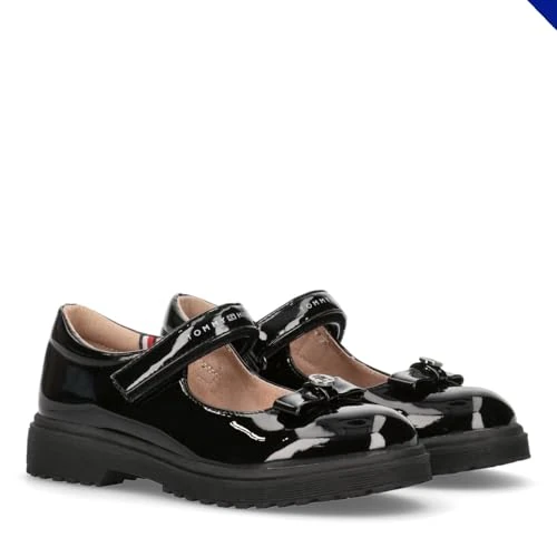 Offre limitée : Tommy Hilfiger Scarpe Con finitura verniciata e Velcro, Zahira, Nero, 33 de 54.04 € à 54.04 € (0.00% de remise)