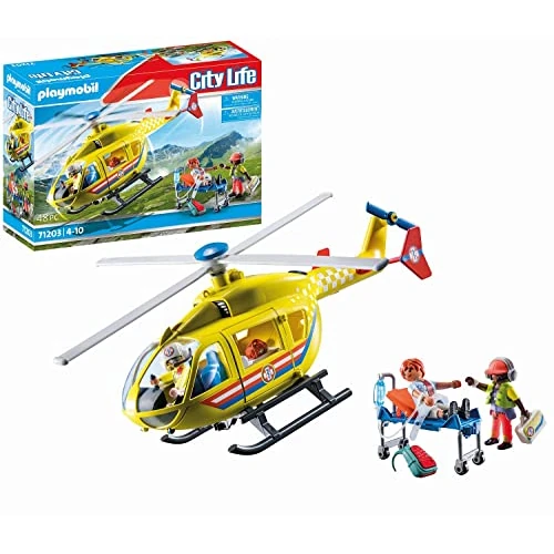 Offre limitée : Playmobil 71203 Hélicoptère de Secours - City Life - Les Secours - Intervention en Haute Montagne avec des équipements de Secours - City Action Ville & Métiers - Dès 4 Ans de 50.99 € à 30.95 € (39% de remise)