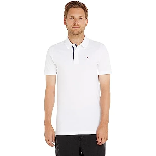 Offerta a tempo: Tommy Jeans Tjm Slim Placket Polo Dm0dm15370, Polo a maniche corte Uomo, Bianco (White), XL - 53% da 69.90 € a 32.80 €
